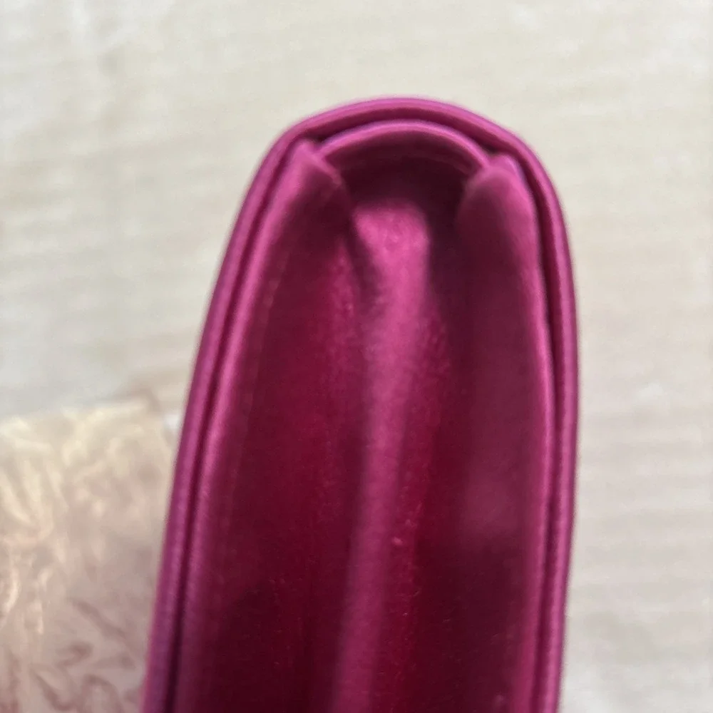 PHILIP TREACY‎ LONDON ELEGANT CLASSIC LARGE PINK FLAP SILK CLUTCH BAG  Formal